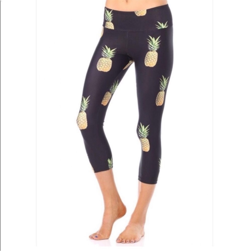 Goldsheep Pineapple Print Yoga Pants